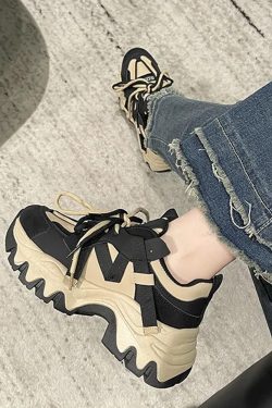 Y2K Chunky Sneakers - Retro 90s Grunge, Hip Hop, and Pastel Goth Fashion for Summer Outfits
