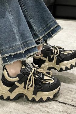 Y2K Chunky Sneakers - Retro 90s Grunge, Hip Hop, and Pastel Goth Fashion for Summer Outfits