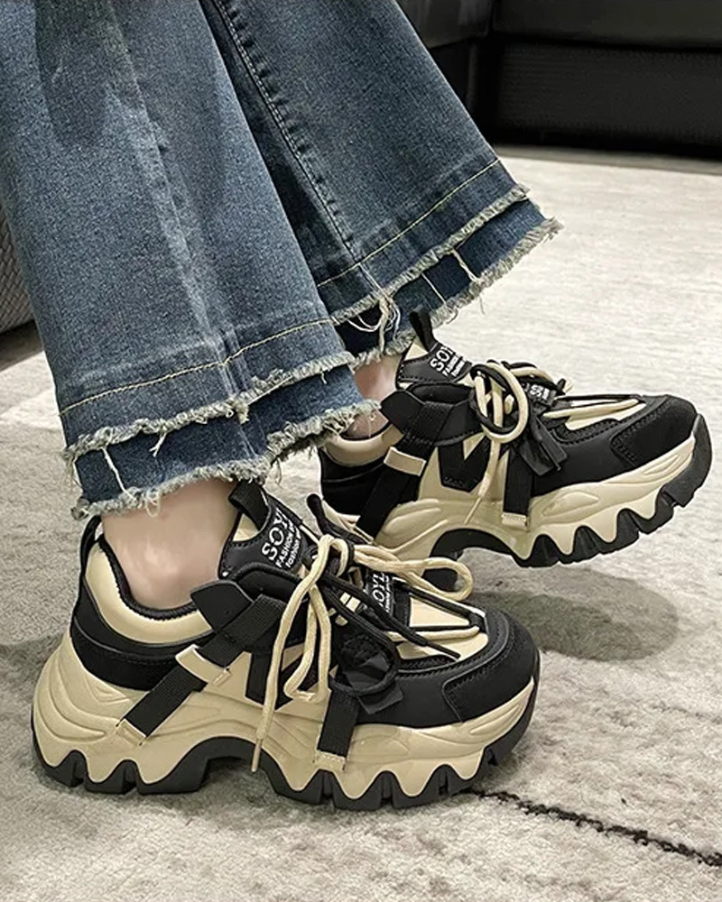 Y2K Chunky Sneakers - Retro 90s Grunge, Hip Hop, and Pastel Goth Fashion for Summer Outfits