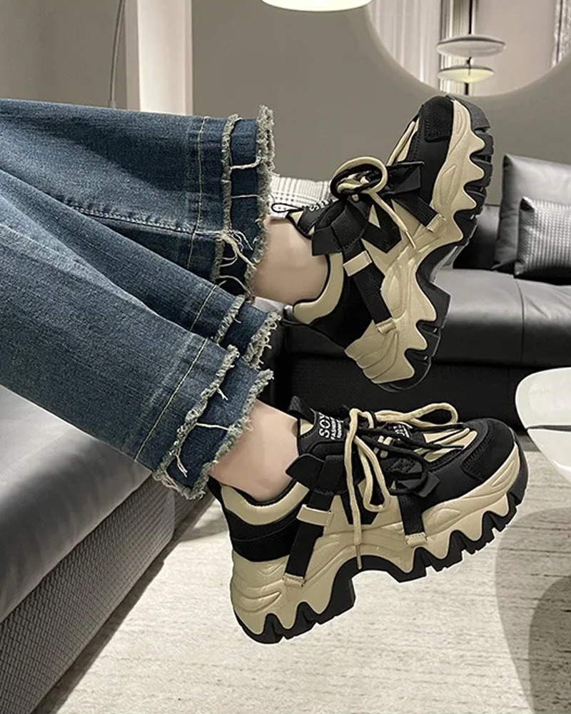 Y2K Chunky Sneakers - Retro 90s Grunge, Hip Hop, and Pastel Goth Fashion for Summer Outfits