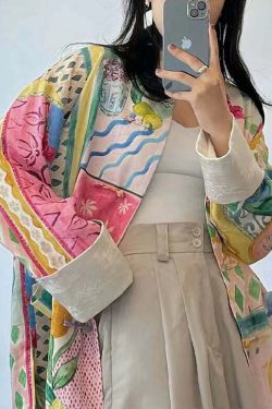 Y2K Colorblock Patchwork Cotton Top - Retro 90s Grunge, Summer Outfits, and Party Fashion
