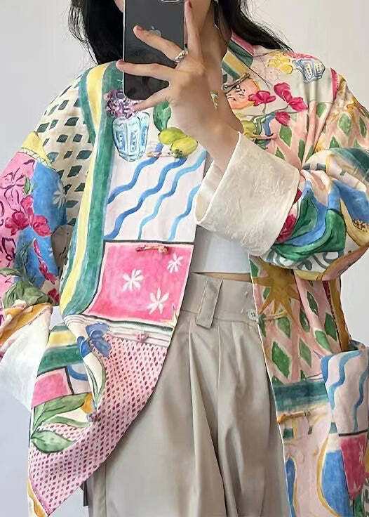 Y2K Colorblock Patchwork Cotton Top - Retro 90s Grunge, Summer Outfits, and Party Fashion