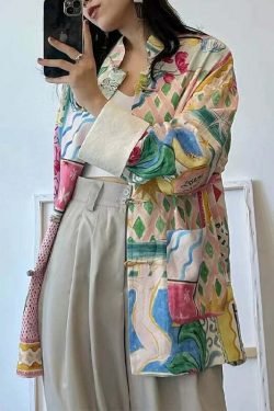 Y2K Colorblock Patchwork Cotton Top - Retro 90s Grunge, Summer Outfits, and Party Fashion