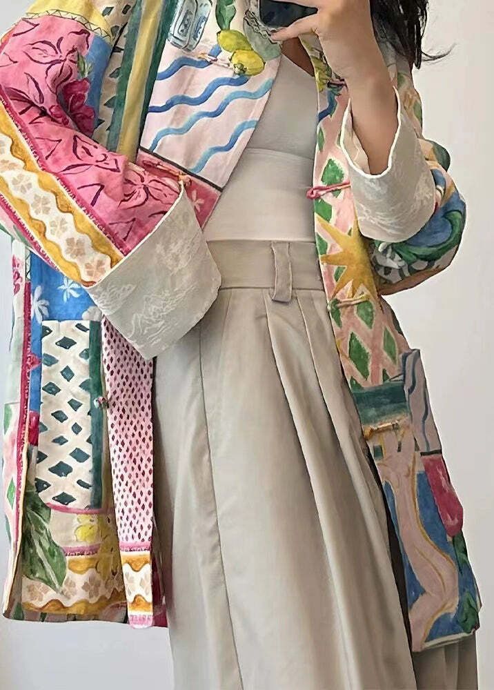 Y2K Colorblock Patchwork Cotton Top - Retro 90s Grunge, Summer Outfits, and Party Fashion