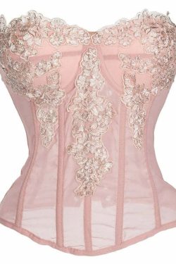 Y2K Coquette Fairycore Pink Corset Bustier Top - 90s Grunge, Retro Summer, Pastel Goth Style