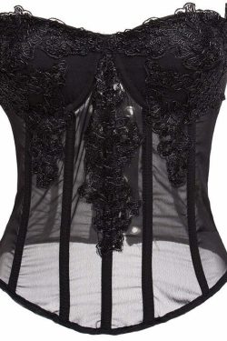 Y2K Coquette Fairycore Pink Corset Bustier Top - 90s Grunge, Retro Summer, Pastel Goth Style