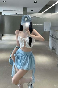 Y2K Coquette Fairycore Ruffle Mini Skirt - 90s Grunge, Retro Summer, Pastel Goth Outfit