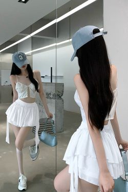 Y2K Coquette Fairycore Ruffle Mini Skirt - 90s Grunge, Retro Summer, Pastel Goth Outfit