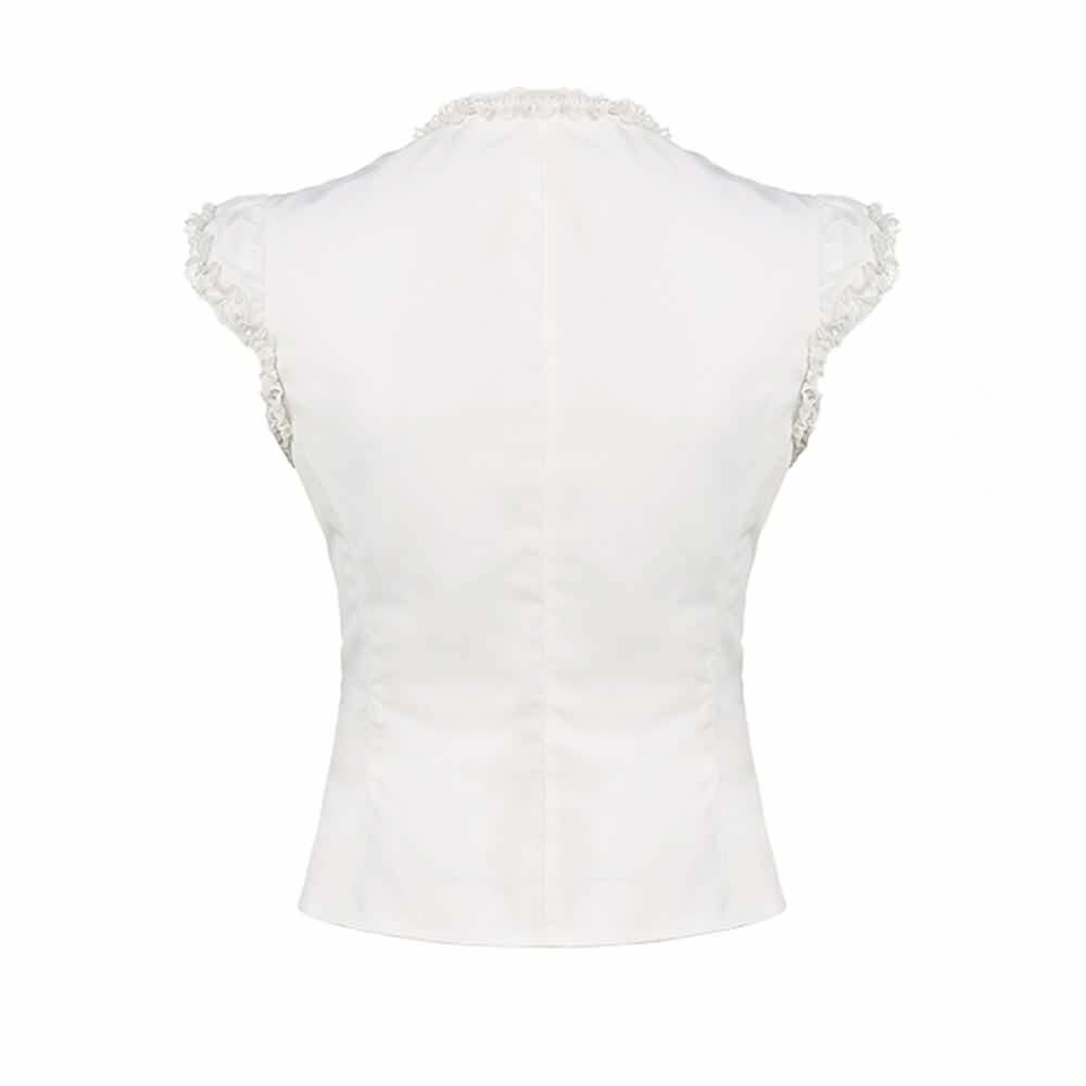 Y2K Coquette Lace Up Corset Blouse - 90s Grunge, Retro Summer, Pastel Goth, Y2K Party Outfit