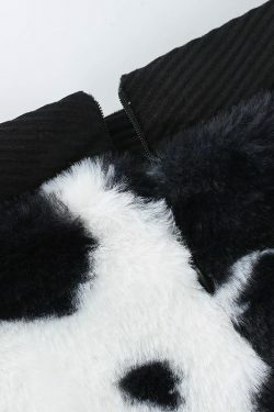 Y2K Cow Pattern Skirt - 90s Grunge, Retro Summer Outfit, Pastel Goth, Y2K Fashion