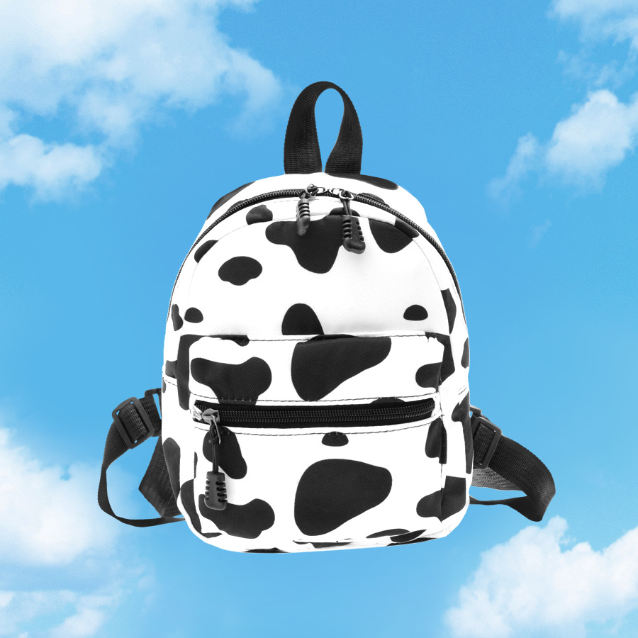 Y2K Cow Print Mini Backpack - Perfect for 90s Grunge, Retro, and Summer Y2K Outfits