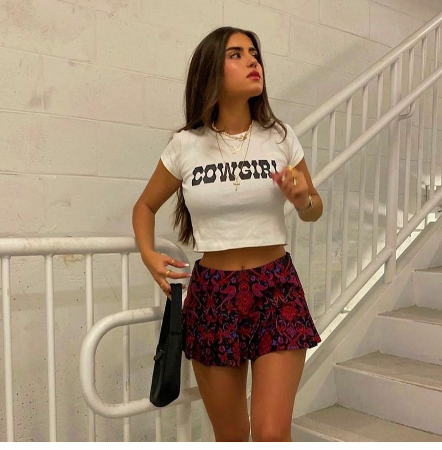 Y2K Cowgirl Letter Print Crop T-Shirt - Retro 90s Grunge, Summer Y2K Outfits, Baby Tees Y2