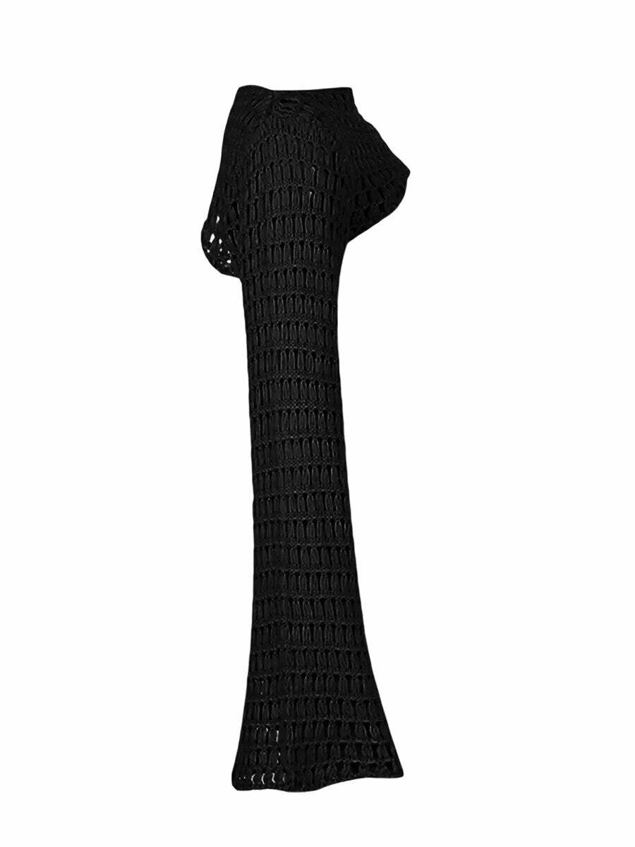Y2K Crochet Knit Shrug Cover Up - 90s Grunge, Retro Summer, Pastel Goth, Y2K Party Outfit