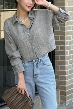 Y2K Crop Shirt - 90s Grunge, Retro Summer Outfits, Y2K Party & Club Fashion for Women