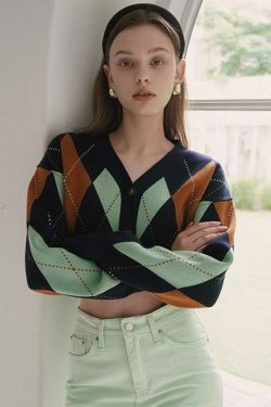 Y2K Cropped Knit Cardigan - 90s Grunge, Retro Summer, Pastel Goth, Y2K Party & Club Outfits