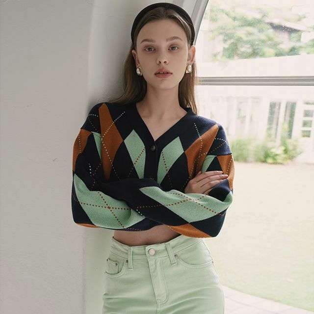 Y2K Cropped Knit Cardigan - 90s Grunge, Retro Summer, Pastel Goth, Y2K Party & Club Outfits