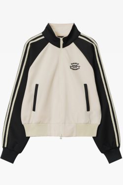 Y2K Cropped Track Jacket - 90s Grunge, Retro Summer Outfits, Y2K Club & Party Fashion