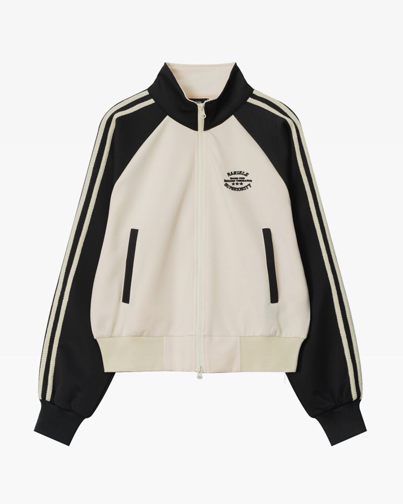 Y2K Cropped Track Jacket - 90s Grunge, Retro Summer Outfits, Y2K Club & Party Fashion