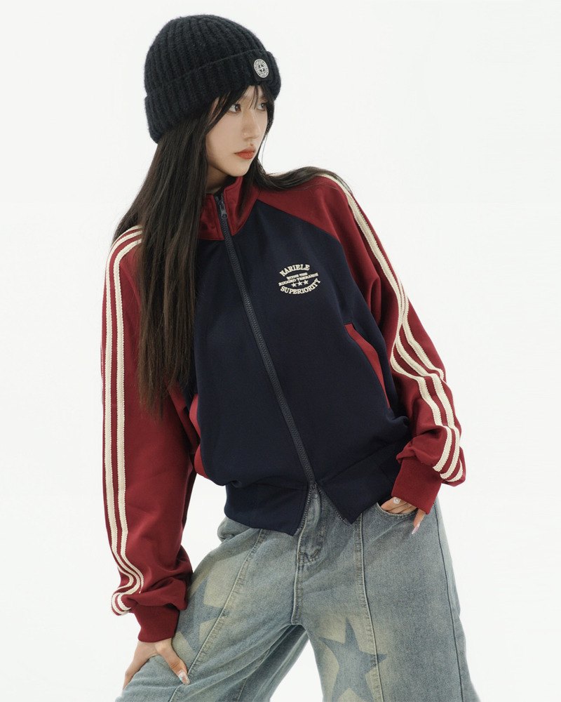 Y2K Cropped Track Jacket - 90s Grunge, Retro Summer Outfits, Y2K Club & Party Fashion