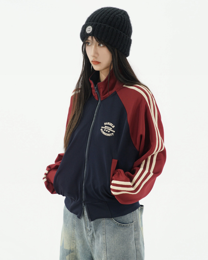 Y2K Cropped Track Jacket - 90s Grunge, Retro Summer Outfits, Y2K Club & Party Fashion