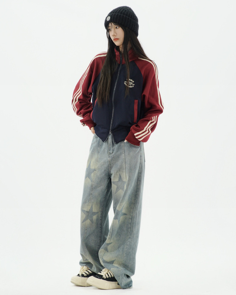 Y2K Cropped Track Jacket - 90s Grunge, Retro Summer Outfits, Y2K Club & Party Fashion