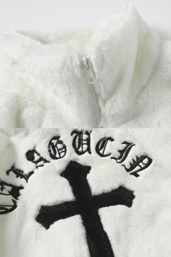Y2K Cross Jacket - Retro 90s Grunge, Summer Y2K Outfits, Popstar & Club Fashion