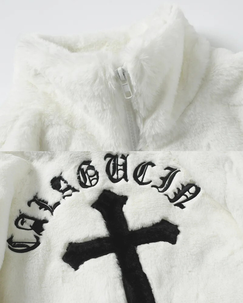 Y2K Cross Jacket - Retro 90s Grunge, Summer Y2K Outfits, Popstar & Club Fashion