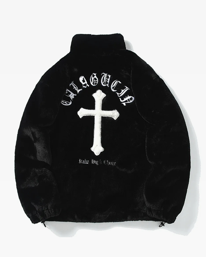 Y2K Cross Jacket - Retro 90s Grunge, Summer Y2K Outfits, Popstar & Club Fashion