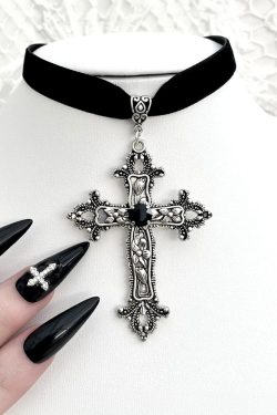 Y2K Cross Necklace - Retro 90s Grunge, Y2K Fashion, Summer Outfits, Popstar & Party Looks