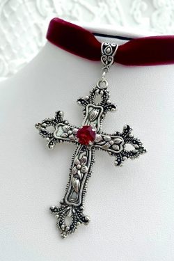 Y2K Cross Necklace - Retro 90s Grunge, Y2K Fashion, Summer Outfits, Popstar & Party Looks