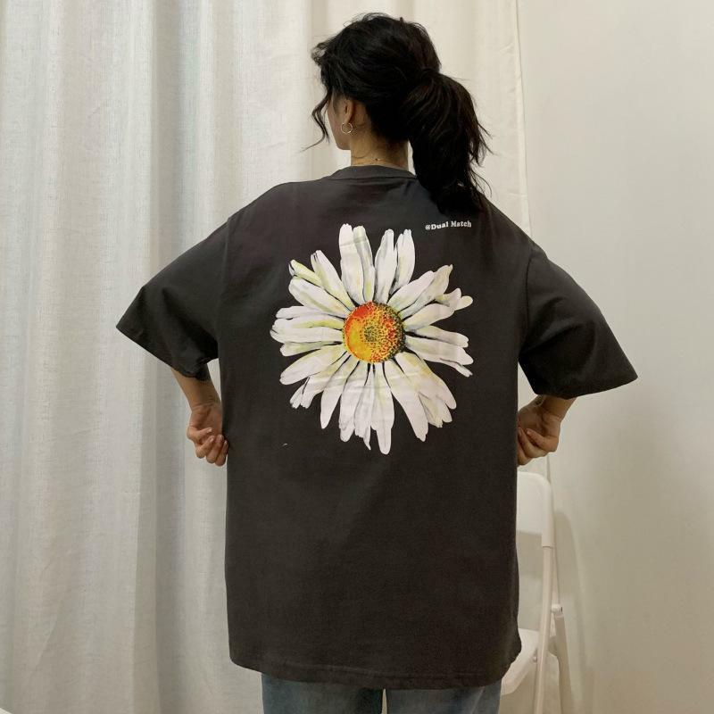 Y2K Daisy Print Shirt - Retro 90s Grunge Summer Outfit, Y2K Fashion, Baby Tees, and Clubwear