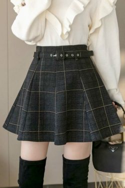 Y2K Dark Academia Plaid Mini Skirt - 90s Grunge, Retro Summer Outfit, Gothic Y2K Fashion