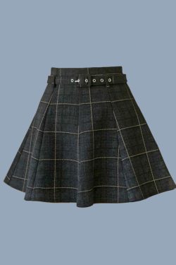 Y2K Dark Academia Plaid Mini Skirt - 90s Grunge, Retro Summer Outfit, Gothic Y2K Fashion