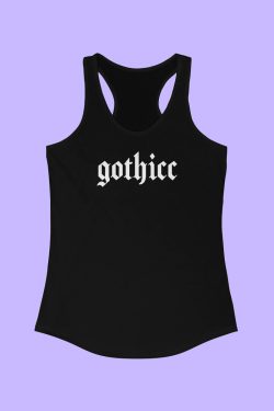 Y2K Dark Goth Gothic Tank Top - Retro 90s Grunge, Summer Y2K Outfits, Pastel Goth Style