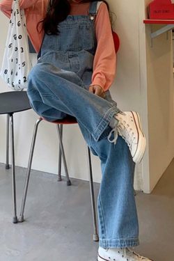 Y2K Denim Overalls - 90s Grunge, Retro Summer Outfit, Y2K Fashion, Pastel Goth, Y2K Club