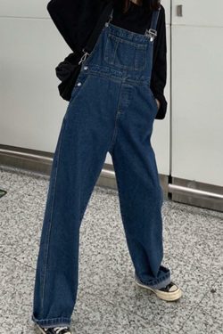 Y2K Denim Overalls - 90s Grunge, Retro Summer Outfit, Y2K Fashion, Pastel Goth, Y2K Club