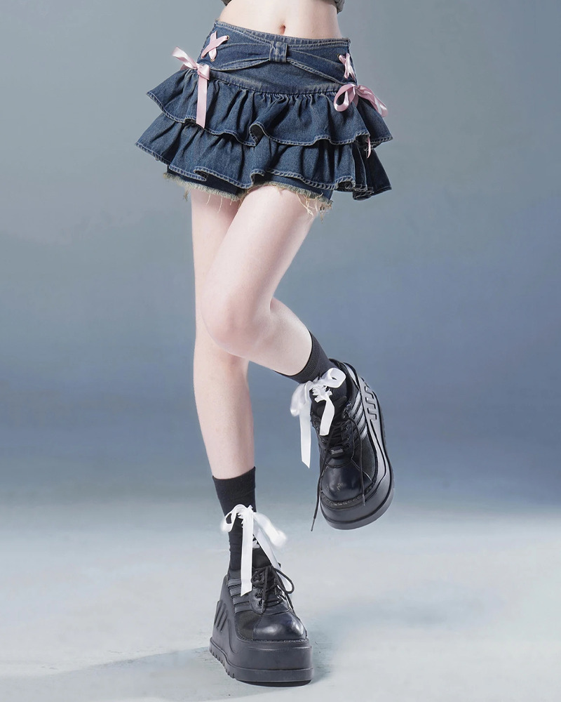 Y2K Denim Skirt - 90s Grunge, Retro Summer Outfits, Y2K Party & Club Fashion for Women