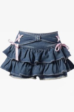Y2K Denim Skirt - 90s Grunge, Retro Summer Outfits, Y2K Party & Club Fashion for Women