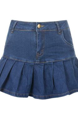Y2K Denim Skirt - Retro 90s Grunge Summer Outfit, Y2K Party, Club, and Popstar Fashion