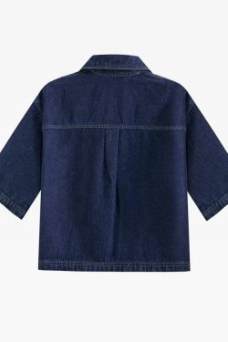 Y2K Denim Top and Skirt Set - 90s Grunge Summer Outfit, Retro Y2K Fashion for Women