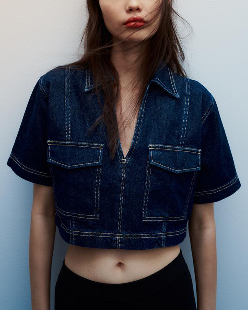 Y2K Denim Top and Skirt Set - 90s Grunge Summer Outfit, Retro Y2K Fashion for Women