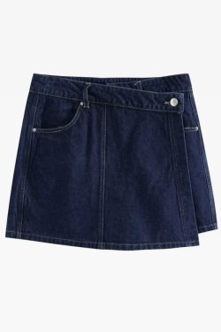 Y2K Denim Top and Skirt Set - 90s Grunge Summer Outfit, Retro Y2K Fashion for Women