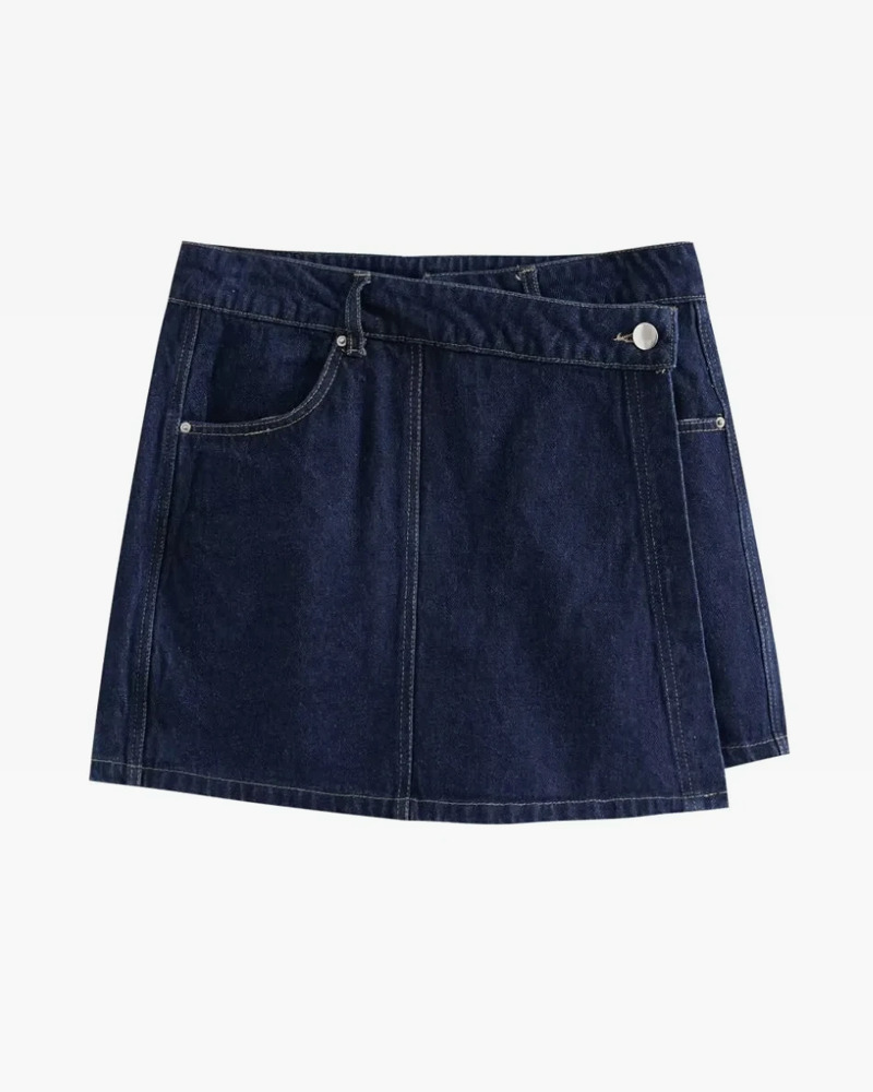 Y2K Denim Top and Skirt Set - 90s Grunge Summer Outfit, Retro Y2K Fashion for Women