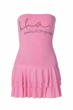 Y2K Diamond Letter Print Mini Dress - 90s Grunge, Retro Summer, Party & Club Outfits