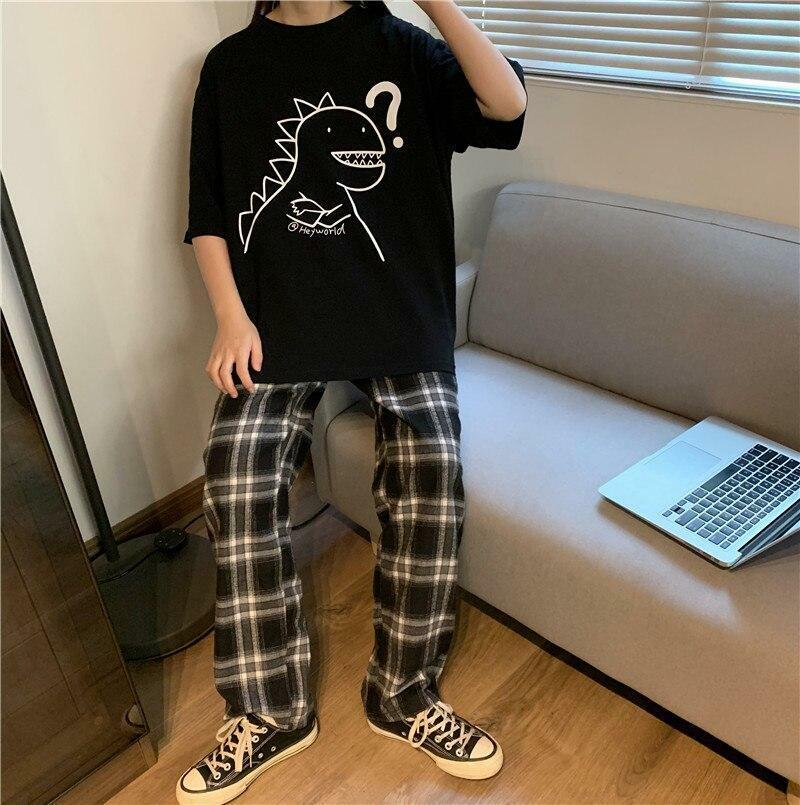 Y2K Dinosaur Shirt - Retro 90s Grunge Summer Outfit, Y2K Fashion for Women, Pastel Goth Style