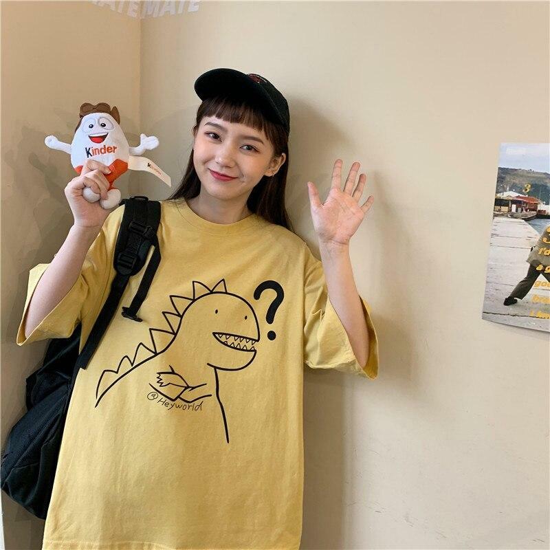 Y2K Dinosaur Shirt - Retro 90s Grunge Summer Outfit, Y2K Fashion for Women, Pastel Goth Style
