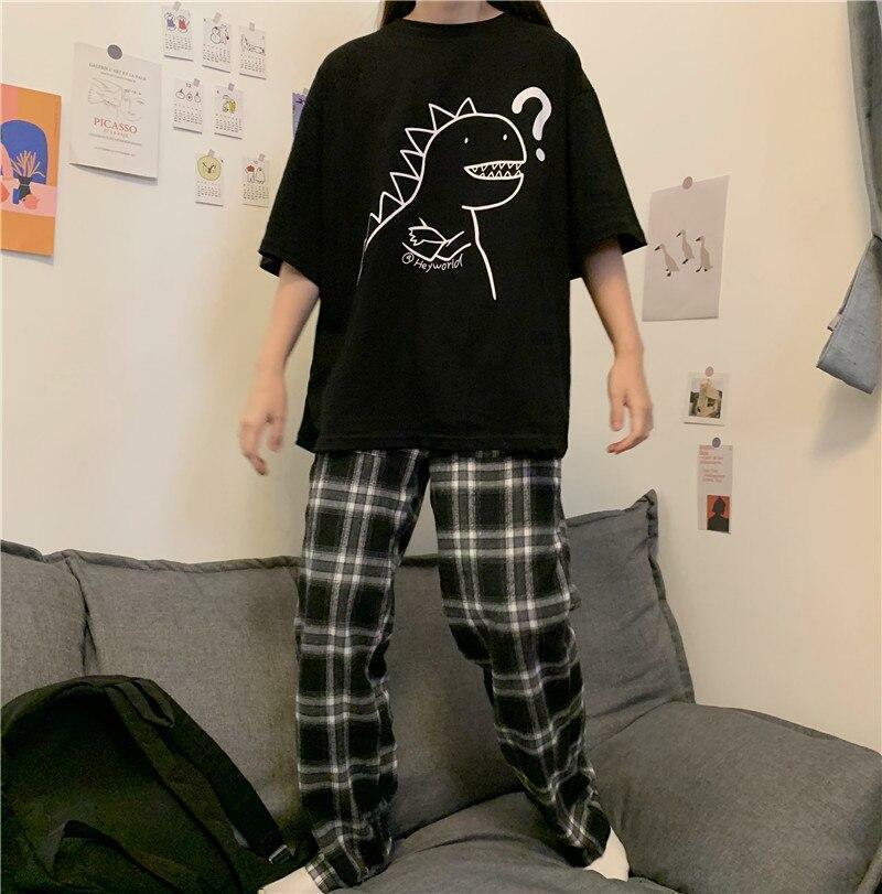 Y2K Dinosaur Shirt - Retro 90s Grunge Summer Outfit, Y2K Fashion for Women, Pastel Goth Style