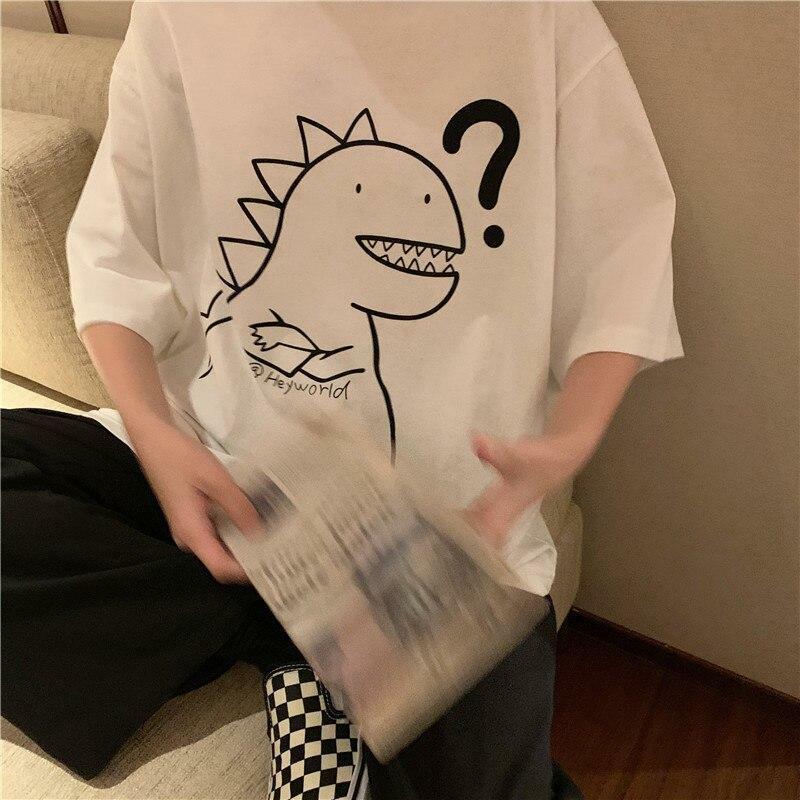 Y2K Dinosaur Shirt - Retro 90s Grunge Summer Outfit, Y2K Fashion for Women, Pastel Goth Style
