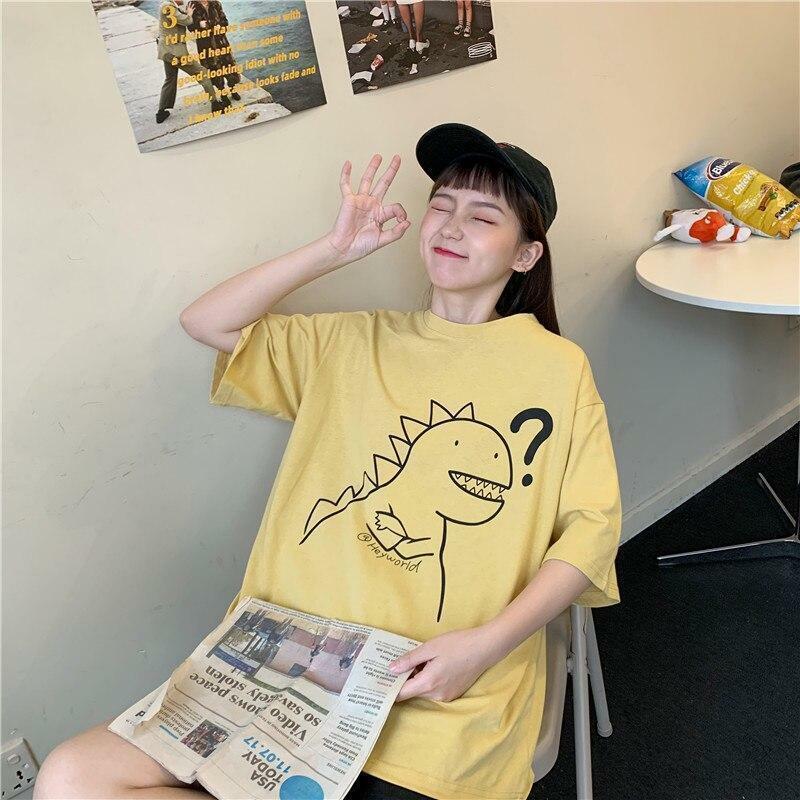 Y2K Dinosaur Shirt - Retro 90s Grunge Summer Outfit, Y2K Fashion for Women, Pastel Goth Style