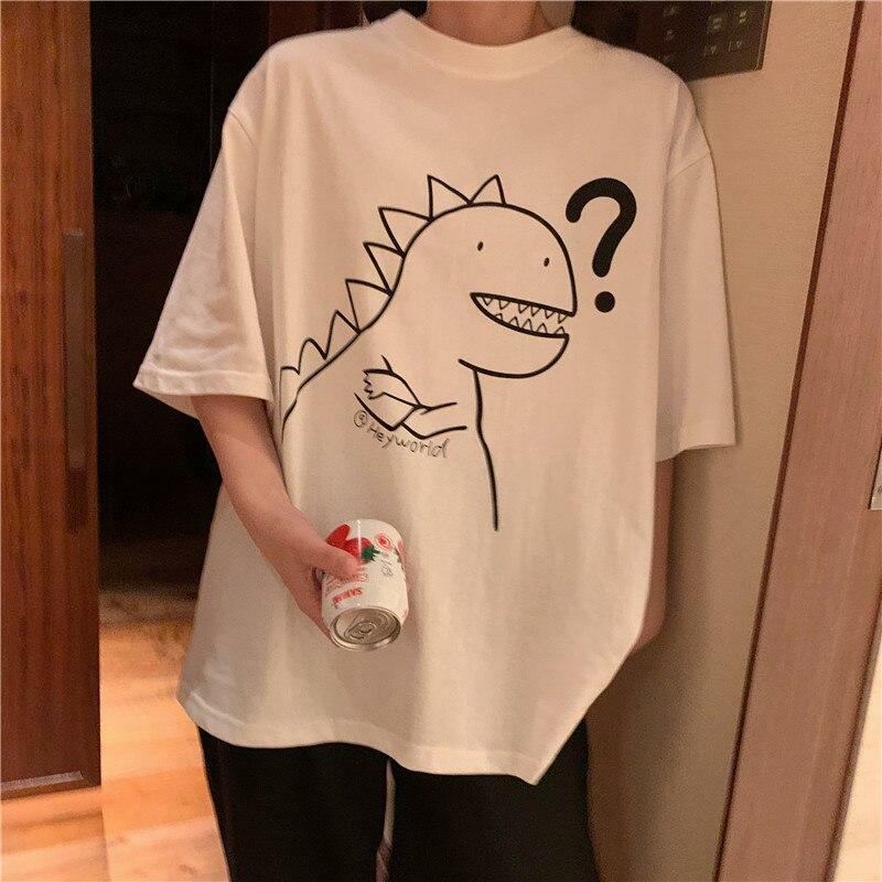 Y2K Dinosaur Shirt - Retro 90s Grunge Summer Outfit, Y2K Fashion for Women, Pastel Goth Style